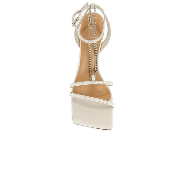 Tony Bianco Lazaar Leather Chain Sandals in Dove Nappa 6 Womens Heels - Picture 1 of 16